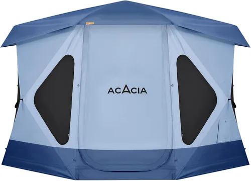 Vista 8 de ACACIA - Tienda de campaña para acampar, tienda desplegable con 8 ventanas y estera, tienda central impermeable y resistente al viento, fácil