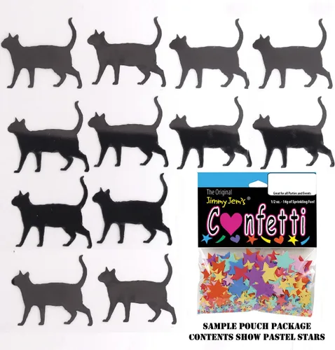 Vista 3 de Confeti Cat Black - Paquete al por menor #9411 QS0 Negro