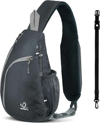 Vista 13 de Bolso de hombro WATERFLY, morrales, bolsos, mochilas triangulares cruzadas sobre el cuerpo, de soga, para senderismo o mochilas multiuso y bolsa