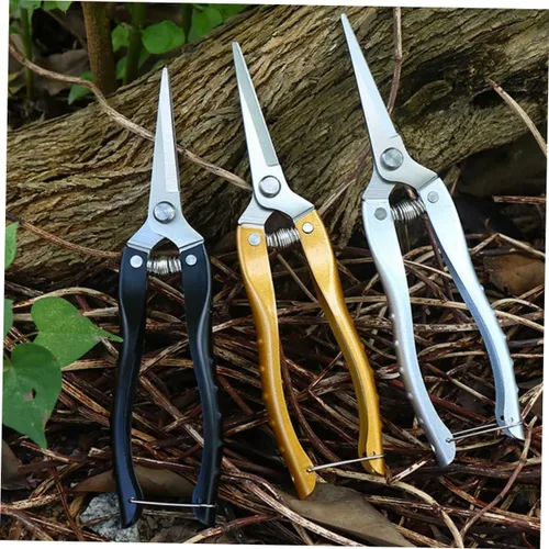 Vista 8 de Housoutil Tijeras de poda de jardín resistentes, mango ergonómico para arreglos florales, corte de plantas, jardín