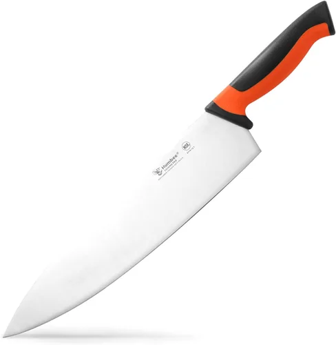 Vista 12 de Cuchillo de chef de 6 pulgadas, hoja de acero inoxidable de alto carbono certificada NSF – Mango ergonómico codificado por colores, cuchillo de Negro