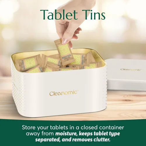 Vista 4 de CLEANOMIC Paquete de tabletas de eliminación de basura y lata de tabletas