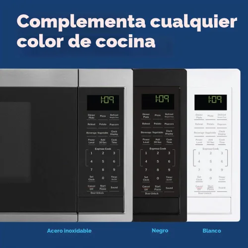 Vista 6 de [Usado] GE Horno microondas para encimera, compacto de 0.9 pies cúbicos, capacidad de 900 vatios, 7 ajustes de cocción automática, tecnología