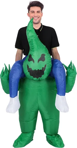 Vista 7 de MH ZONE Inflatable Ghost Costumes for Adult Funny Halloween Costumes Alien Costume Adult Size Cosplay Costume Suit
