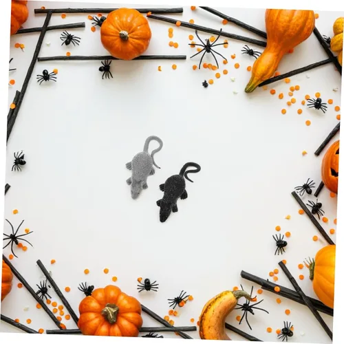 Vista 5 de DECHOUS 24pcs Simulated Mouse Realistic Halloween Prank Portable Lightweight Creepy Animal Figures for Party Decorations and Funny Interactions