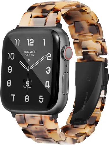 Vista 13 de HOPO Compatible With Apple Watch Band Thin Lightweight Resin Strap Bracelet Fashion Wristband Replacement For iWatch Bands Series Ultra 11 10 9 8 7
