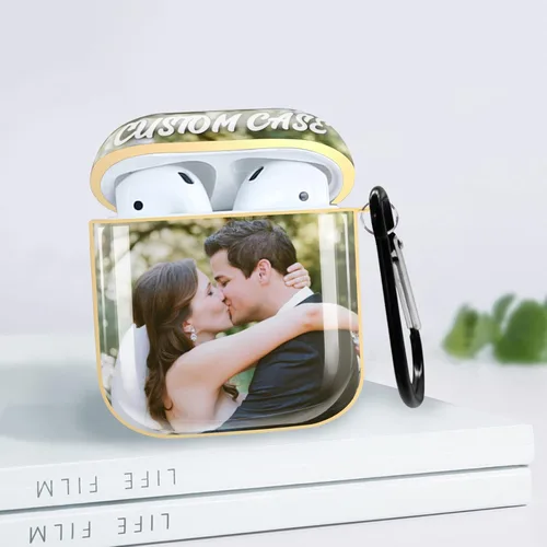 Vista 8 de Funda personalizada compatible con Airpods, funda protectora de PC compatible con AirPods de 1 y 2ª generación, funda personalizable compatible