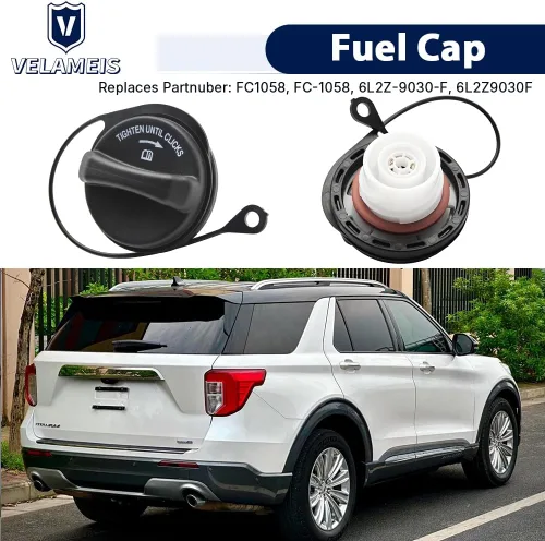Vista 7 de Tapa de llenado de tanque de gasolina 6L2Z9030F FC1058 FC-1058 6L2Z-9030-F Tapa de gasolina del tanque de combustible Compatible con Ford Freestyle