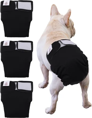 Vista 23 de CuteBone WWD28XS - Pañales lavables para perras, sin agujero para la cola, reutilizables, pantalones de entrenamiento para perritos, con cola