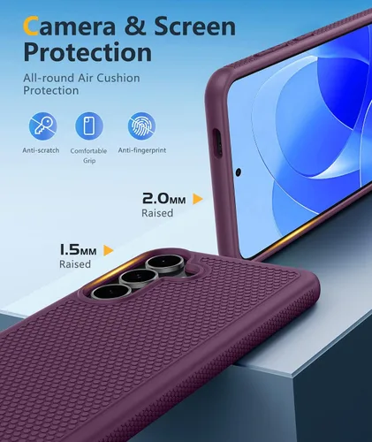 Vista 595 de FNTCASE Funda para iPhone 17 Pro: Fundas delgadas translúcidas de color azul claro compatibles con MagSafe, protección completa de la cámara