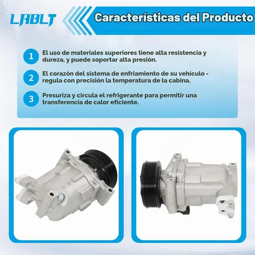 Vista 3 de Reemplazo de Compresor de A/C para Versa 2007-2012 Reemplazo para Tiida 2007-2015 92600CJ60A CO 11155C