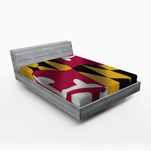 Vista 10 de Lunarable Sábana bajera deportiva, diseño de balón de baloncesto y salpicaduras de agua, funda de cama con bolsillo profundo elástico para mayor