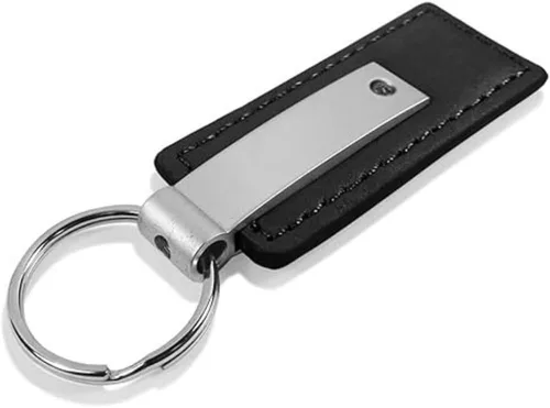 Vista 3 de Au-tomotive Gold llavero para Jeep de piel de primera calidad. Cuero (negro)