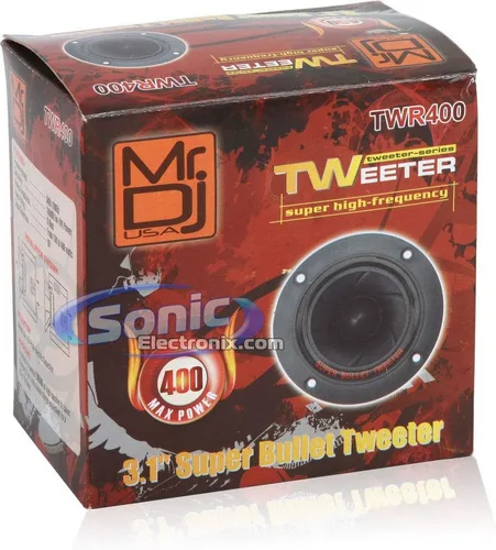 Vista 3 de Mr. Dj Compresor Tweeter TWR400-400 Watts, Negro