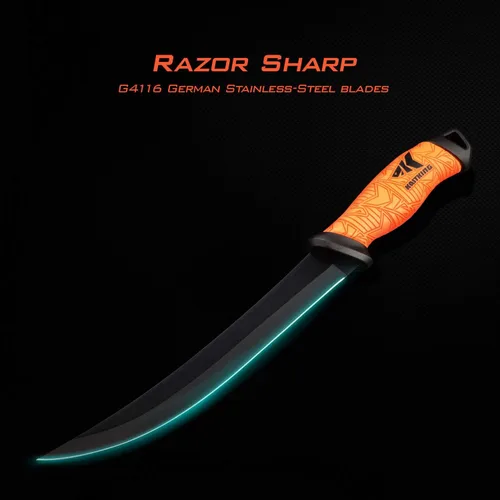 Vista 2 de KastKing Speed Demon Pro - Cuchillo de filete – Hoja de acero inoxidable alemán G4116 afilada como navaja, cuchillos de nivel profesional para E: 9