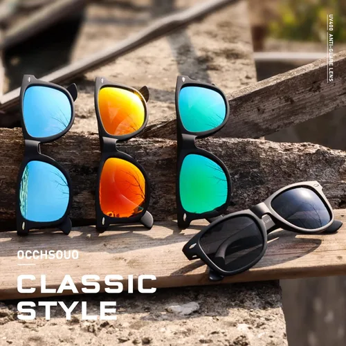 Vista 2 de Occhsouo Gafas de sol polarizadas para mujer y hombre, gafas de sol de moda para conducir, pesca, bloqueo UV, protección UV400