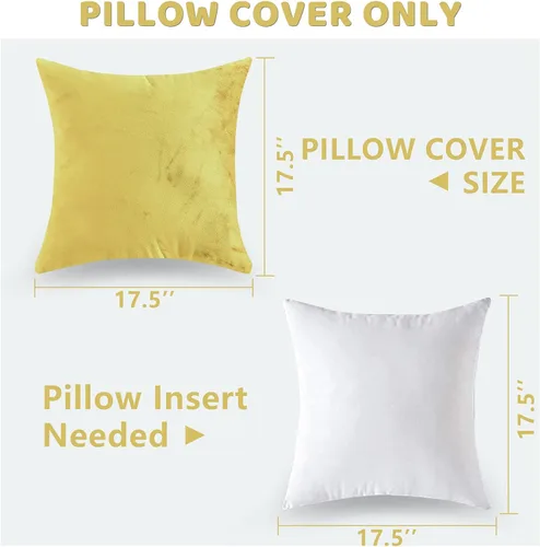 Vista 7 de Fundas de almohada de terciopelo decorativas para sofá, cama, sofá, silla, funda de cojín suave color amarillo, funda de almohada cuadrada sólida