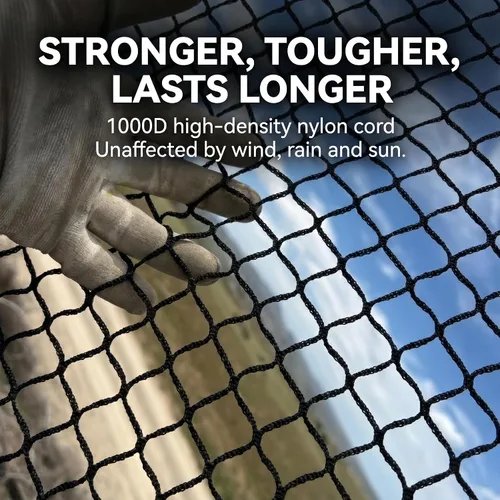 Vista 2 de Golf Net for Hitting Practice, 10Ft to 50Ft Golf Ball Netting with 33Ft Hanging Nylon Rope,Also Use as Baseball, Hockey, Soccer, LAX