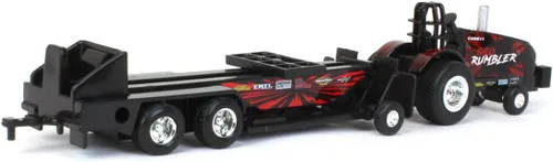 Vista 3 de Case IH 1/64 Magnum Red Rumbler Tractor de tracción con trineo de tracción