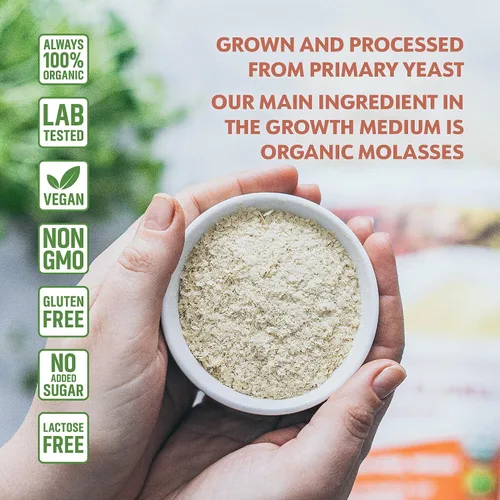 Vista 3 de LOOV Paquete – 2 artículos en polvo orgánico de arándanos silvestres y copos de levadura nutricional orgánica no fortificada