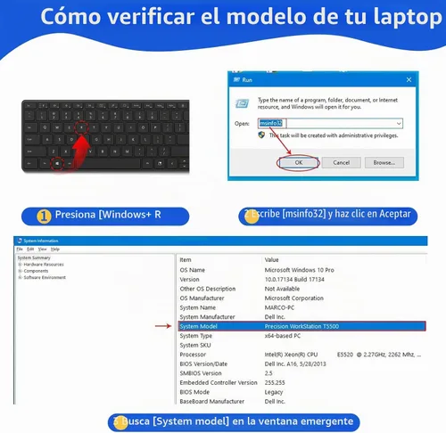 Vista 7 de Batería para portátil 84Wh 4GVGH para Dell XPS 15 9550, 11.4V