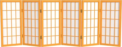 Vista 32 de Biombo portátil simple de 2 pies Biombo diseño Shoji, clásico diseño japonés 4 anchuras, 6 colores, Madera, Negro
