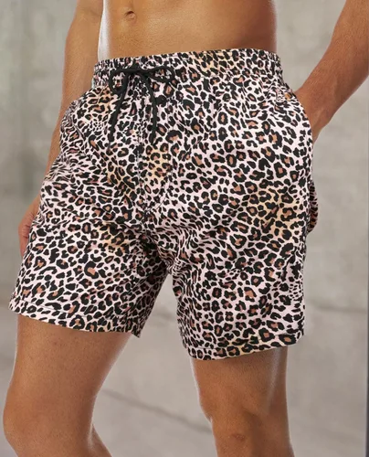 Vista 7 de Traje de baño para hombre corto de secado rápido con forro de malla, tendencia de moda Turnks