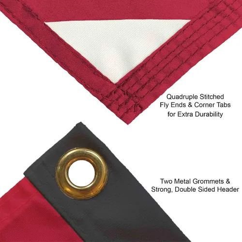 Vista 6 de College Flags & Banners Co. Bandera de bandera impresa de Alabama Crimson Tide de 3 x 5 pies