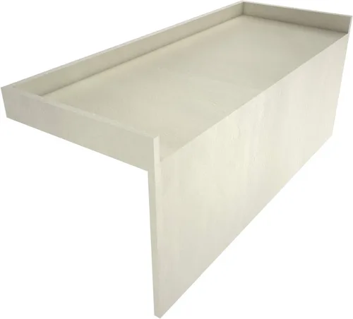 Vista 9 de Tile Redi RT3048L-SQPC-RB30-KIT - Sartén y banco de ducha con drenaje izquierdo, base de ducha de un solo bordillo, banco, drenaje de PVC de 2 Cromo