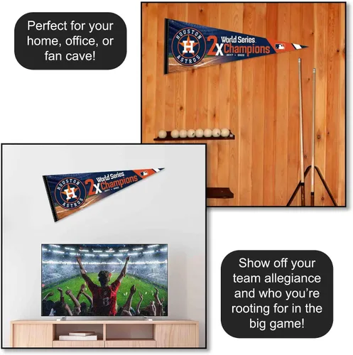 Vista 3 de WinCraft Banderín de los Houston Astros 2 Time Champions