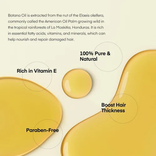 Vista 3 de Svvimer Aceite de batana para el crecimiento del cabello, Dr. Sebi 100% puro y crudo de Honduras, orgánico y natural, promueve el grosor del cabello