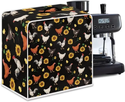 Vista 14 de Cubierta antipolvo para máquina de café con girasol, cubierta antipolvo para cafetera, funda para licuadora, cubierta de tela para batidora de pie
