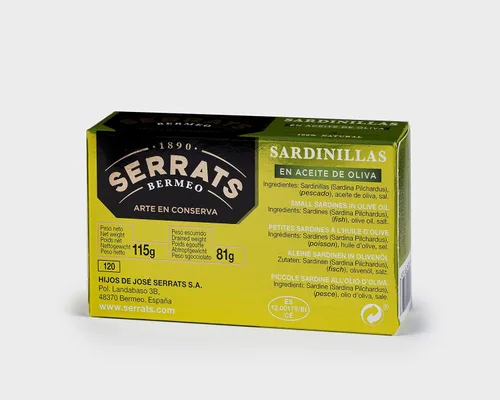 Vista 6 de Baby Sardinas en Aceite de Oliva - 16/20 unidades, 1 lata x 4.1 oz