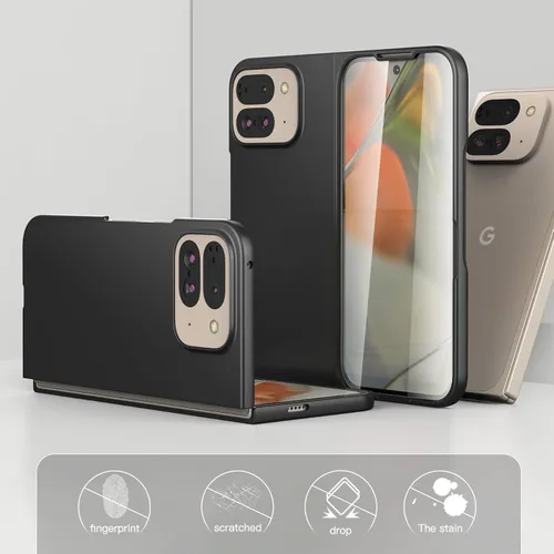 Vista 9 de Foluu Funda Ajustada para Google Pixel 9 Pro Fold 2024, con Protector de Pantalla Frontal Integrado, PC Mate Ultra Delgado con Agarre Antideslizante