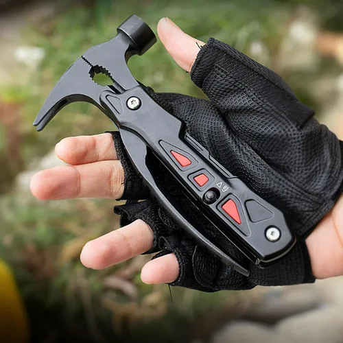 Vista 7 de Regalo único, Cuchillo de bolsillo Multiherramienta, Martillo 12 en 1, Cuchillo plegable, Equipo de supervivencia al aire libre, Multiherramienta