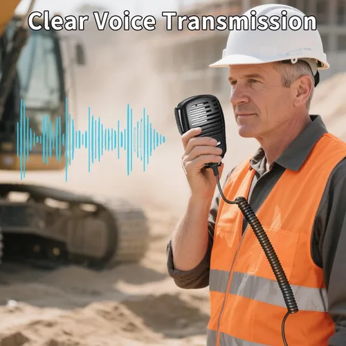 Vista 4 de SAMCOM Micrófono portátil altavoz pesado SCSP05 Micrófono de radio IP67 impermeable Micrófono de altavoz 2 pines con conector de auriculares
