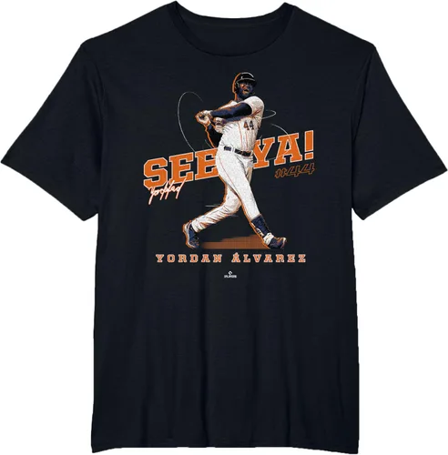 Vista 16 de See Ya! Camiseta Yordan Alvarez Houston MLBPA, Negro
