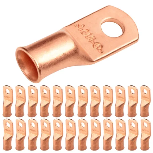 Vista 200 de SELTERM - 5 terminales de anillo resistentes para cable de batería, calibre 1/0 AWG, pernos de 1/2 pulgadas, terminales de calibre 0, ojales