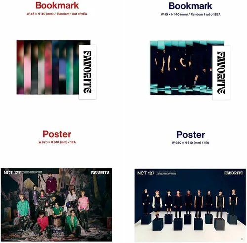 Vista 4 de NCT 127 Favorito 3er álbum de reempaquetado 2 versión CD+1p póster+112p fotolibro+1p marcador+1p postal+1p tarjeta colgante+1p PhotoCard+Mensaje