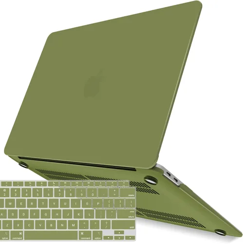 Vista 11 de IBENZER Compatible con Nuevo MacBook Air de 13 pulgadas Funda 2022 2021 2020 M1 A2337 A2179 A1932, Carcasa Rígida de Plástico con Cubierta de azul