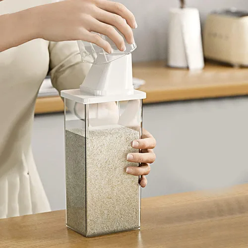 Vista 7 de VALINK Contenedores herméticos para almacenamiento de alimentos, dispensador de contenedores de cereales de almacenamiento 2022, dispensador