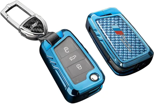 Vista 30 de Funda para llavero BMW con llavero, fibra de carbono real, protección de aleación de zinc, compatible con BMW 1 3 4 5 6 7 Series X1 X3 X4 M5 M6 GT3