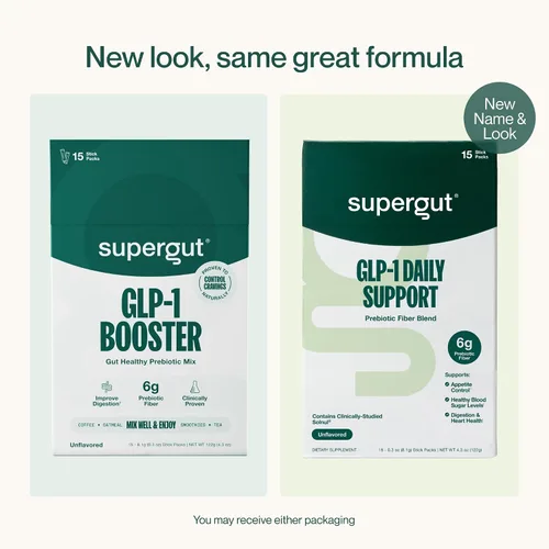 Vista 9 de Supergut GLP1 Daily Support - Suplemento en polvo de GLP-1 de alta fibra para mujeres y hombres, mezcla de bebida sin azúcar para la salud