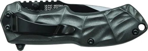Vista 2 de Smith & Wesson Black Ops SWBLOP3SMS Cuchillo de apertura asistida SS de 5.8 pulgadas con punta dentada de 2.5 pulgadas y mango de aluminio