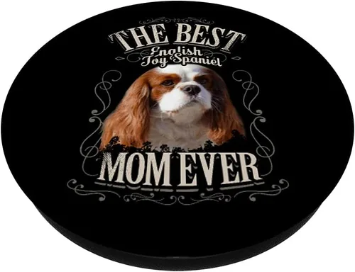 Vista 2 de Best English Toy Spaniel Mom Ever Funny Lover PopSockets PopSockets intercambiables PopGrip