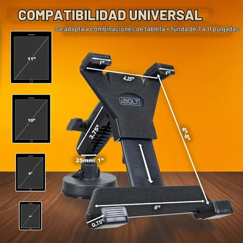 Vista 3 de iBOLT TabDock BizMount Soporte de ventosa para tabletas para camiones y vehículos