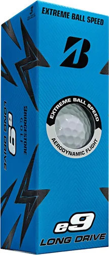 Vista 2 de Bridgestone Golf e9 Contact - Pelotas de golf Construcción de dos piezas Cubierta Surlyn Diseño de 330 hoyuelos Paquete de 2