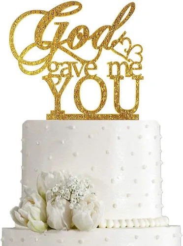 Vista 8 de Decoración para tartas de boda God Gave Me You (negro)