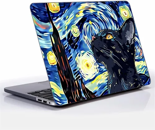Vista 16 de Funda para MacBook Pro de 13 Pulgadas, Patrón de Planetas Negros Alineados, Estuche Duro de Plástico para MacBook Pro Retina 13 A1425/A1502