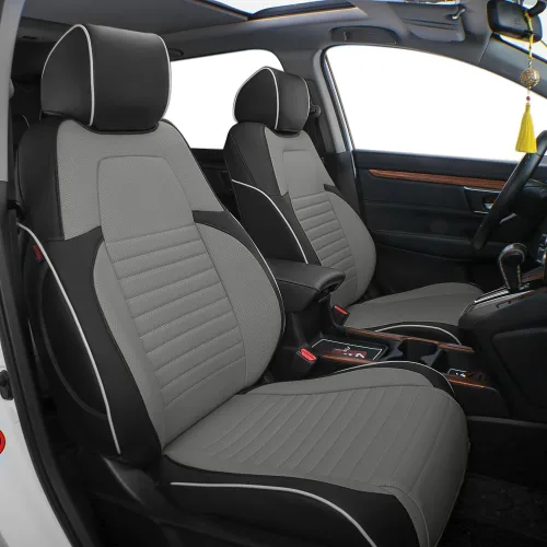 Vista 14 de EKR Juego completo de fundas de asiento de coche para Honda CRV 2017-2022 Negro